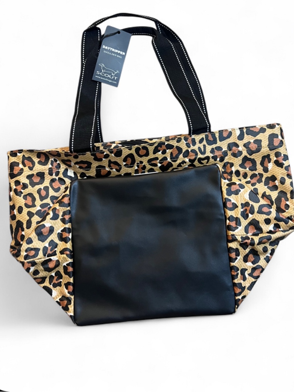 ✨NWT Scout Daytripper Leopard Print Shoulder Bag Cindy Clawford BeachTravel Tote - Picture 8 of 8